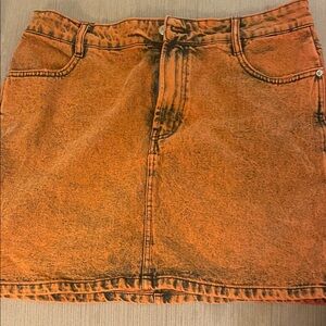 Zara Burnt Orange Mini Skirt